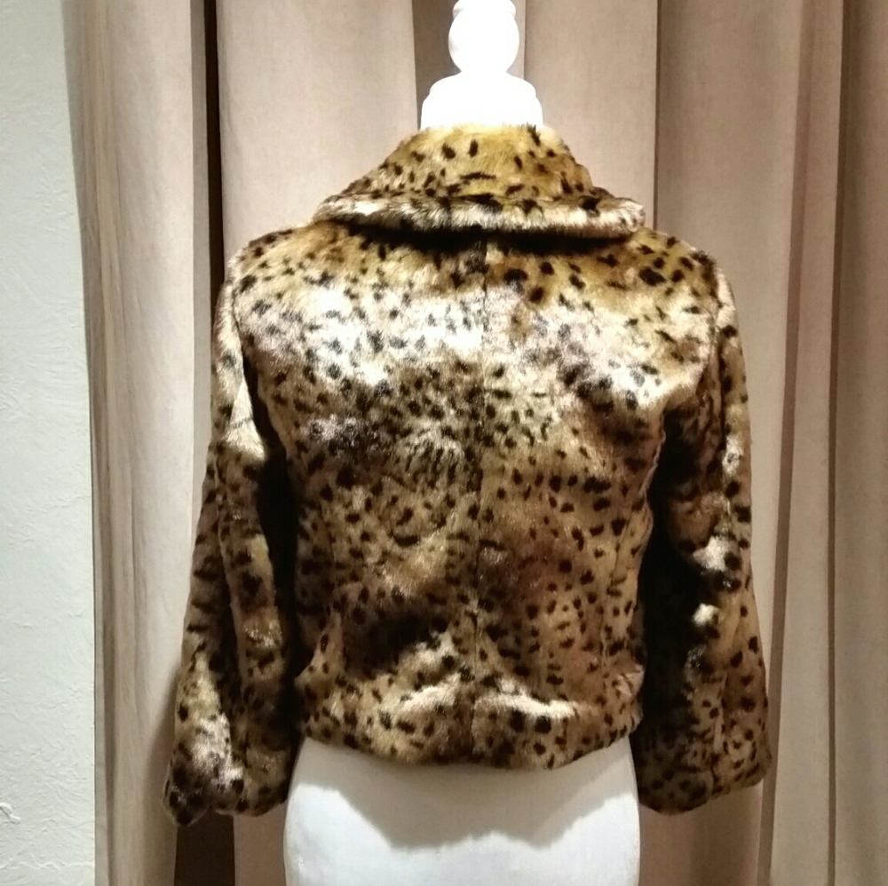 Loft faux fur double breasted coat - Picture 2 of 8